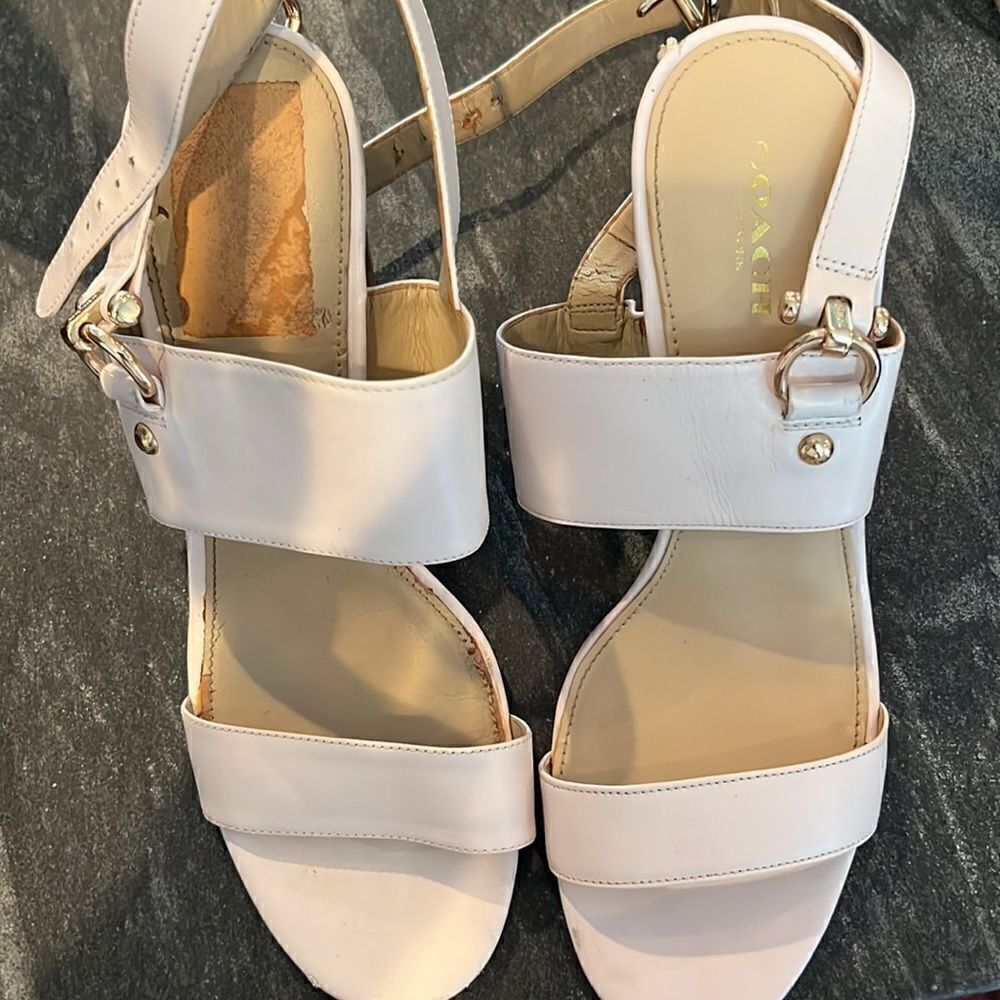 Coach Tan Block Heels - Picture 3 of 8